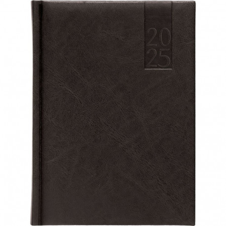 Book calendar DAY A5, hardcover, synthetic leather (BLACK) 00034/40027