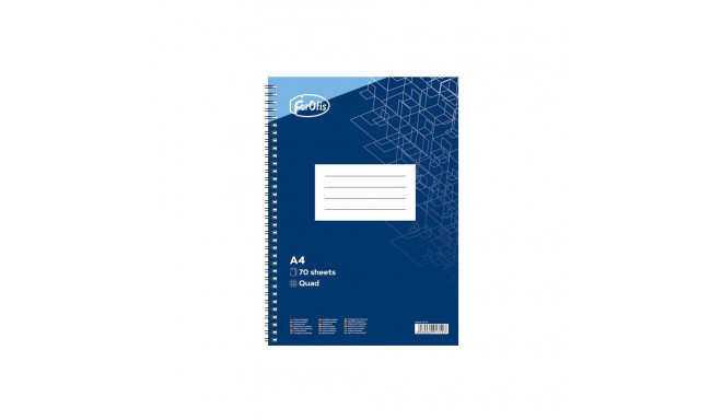 Folder in spiral binding A4 FOROFIS square perforated cardboard covers 70 sheets