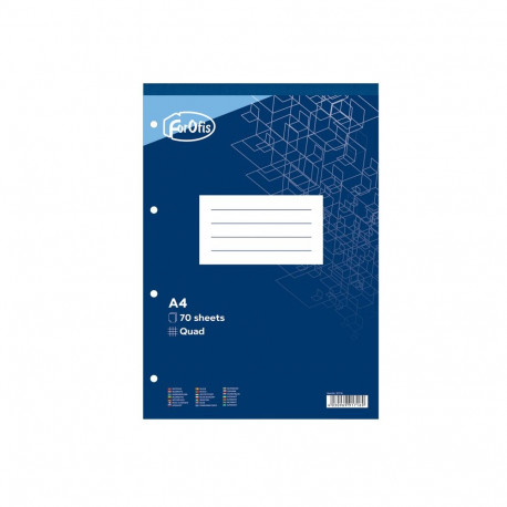 Notepad in adhesive binding A4 square with perforation 70 pages FOROFIS
