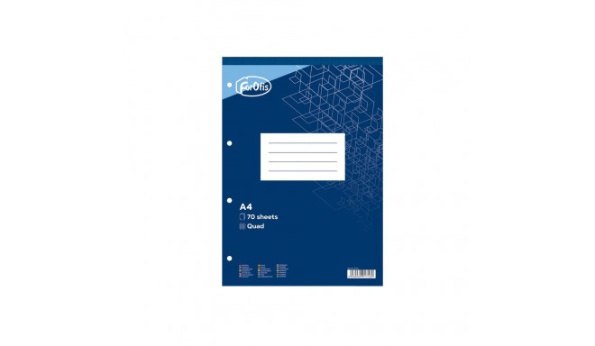 Notepad in adhesive binding A4 square with perforation 70 pages FOROFIS