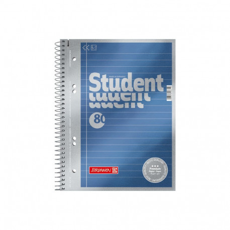 Kaustik A5 80l. 90g/m2 jooneline,spiraalköide 6-ne augustus,rebitavad lehed,sisemine külg joonitud,S