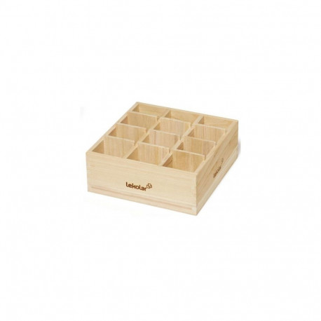 Pliiatsitops 12-osaline, puit, 12 lahtrit, 22 x 22 x 8,5 cm