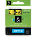 Dymo label tape D1 12mmx7m, black/yellow