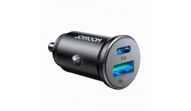 Joyroom Joyroom JR-CCN05 30W USB-A USB-C mini car charger - black