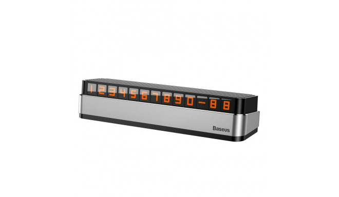 Baseus Baseus Moonlight Box Series silver parking number plate with telephone number