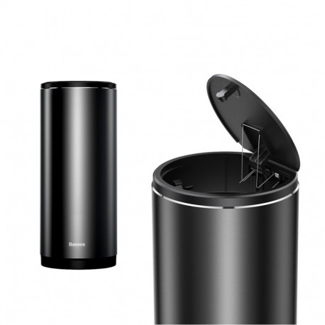 Baseus Baseus Mini Car Waste Bin with Lid Black (CRLJT-01)