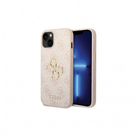 Guess Guess 4G Big Metal Logo iPhone 15 Case - Pink