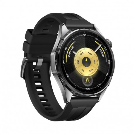 Huawei WATCH GT6 41mm Black Stainless Steel Case with Black Fluoroelastomer Strap Black
