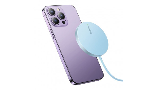 Baseus Baseus Simple Mini3 magnetic charger MagSafe Qi 15W blue