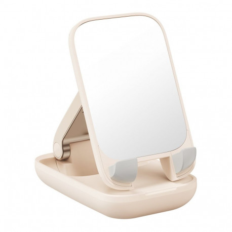 Baseus Adjustable phone stand with mirror Baseus Seashell Series - beige
