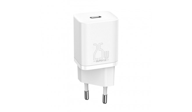 Baseus Baseus Super Si 1C fast wall charger USB Type C 25W Power Delivery Quick Charge white (CCSP02