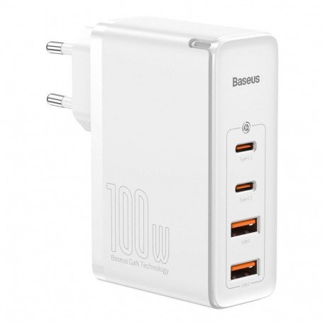 Baseus Baseus GaN2 Pro fast charger 100W USB / USB Type C Quick Charge 4+ Power Delivery white (CCGA
