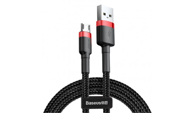 Baseus Baseus Cafule Cable CAMKLF-B91 USB-A / micro USB 2.4A 1 m - black and red
