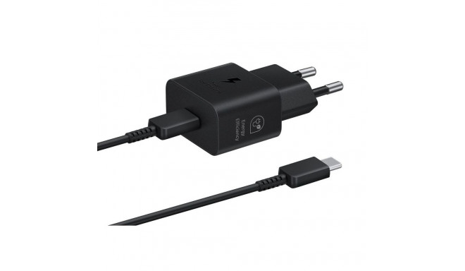 Samsung EP-T2510EBE + EP-DN980BBE Samsung USB-C 25W Travel Charger + USB-C Data Cable Black (OOB Bul