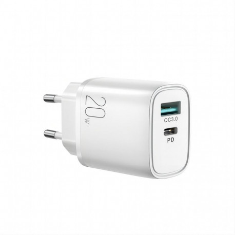 Joyroom Joyroom fast charger USB-A QC3.0 / USB-C PD 20W white (L-QP2011)