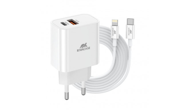 RIVACASE MOBILE CHARGER WALL/WHITE PS4102 WD5