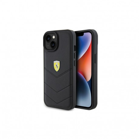 Ferrari Ferrari Quilted Metal Logo case for iPhone 15 - black