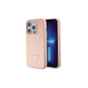 Guess Guess Croco Triangle Metal Logo case for iPhone 15 Pro - pink