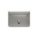 Karl Lagerfeld Karl Lagerfeld Saffiano Monogram Ikonik case for a 14" laptop - silver