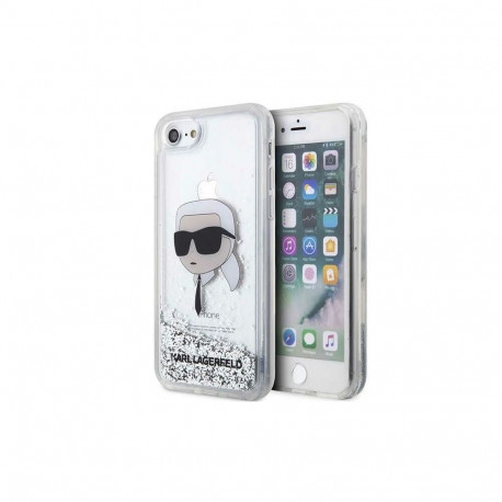 Karl Lagerfeld Karl Lagerfeld KLHCI8LNKHCH iPhone 7/8/ SE 2020/2022 silver/silver hardcase Glitter K