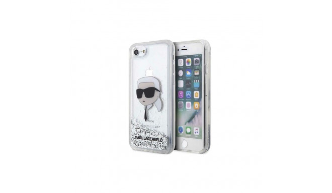Karl Lagerfeld Karl Lagerfeld KLHCI8LNKHCH iPhone 7/8/ SE 2020/2022 silver/silver hardcase Glitter K