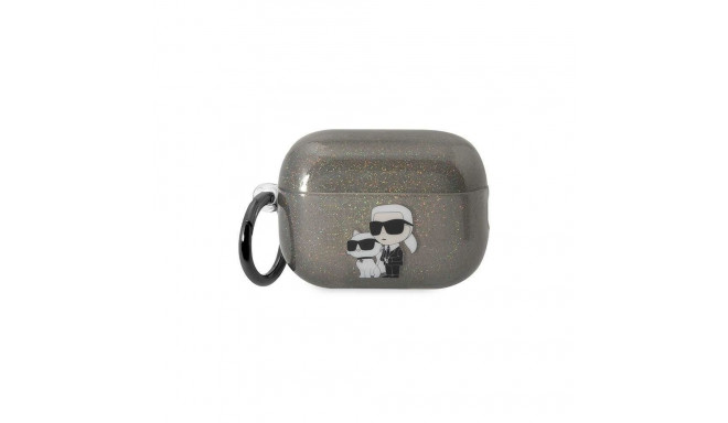 Karl Lagerfeld Karl Lagerfeld KLAP2HNKCTGK Airpods Pro 2 cover black/black Gliter Karl&Choupette