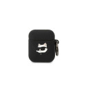 Karl Lagerfeld Karl Lagerfeld KLA2RUNCHK AirPods 1/2 cover black/black Silicone Choupette Head 3D