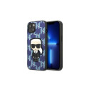 Karl Lagerfeld Karl Lagerfeld KLHCP13MPMNIKBL iPhone 13 6.1" hardcase blue/blue Monogram Ikonik Patc