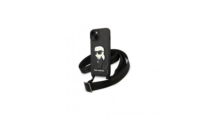 Karl Lagerfeld Karl Lagerfeld KLHCP14SSTKMK iPhone 14 6.1" black/black hardcase Monogram Ikonik Patc