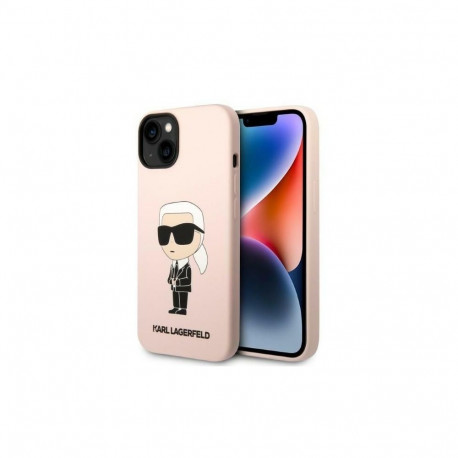 Karl Lagerfeld Karl Lagerfeld KLHCP14MSNIKBCP iPhone 14 Plus 6.7" hardcase pink/pink Silicone Ikonik