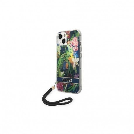Guess Guess GUOHCP14SHFLSB iPhone 14 6.1 "blue / blue hardcase Flower Strap