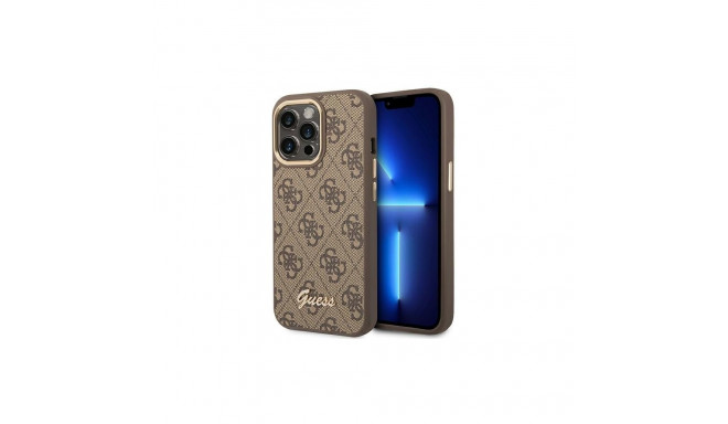 Guess Guess GUHCP14XHG4SHW iPhone 14 Pro Max 6.7" brown/brown hard case 4G Vintage Gold Logo
