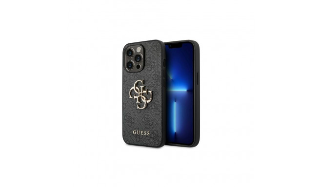 Guess Guess GUHCP14L4GMGGR iPhone 14 Pro 6,1" szary/grey hardcase 4G Big Metal Logo