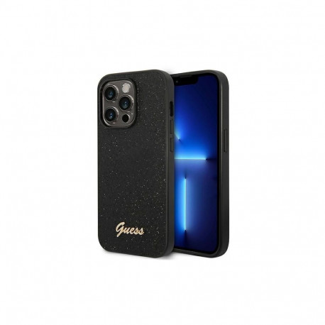 Guess Guess Glitter Script Case for iPhone 14 Pro - Black