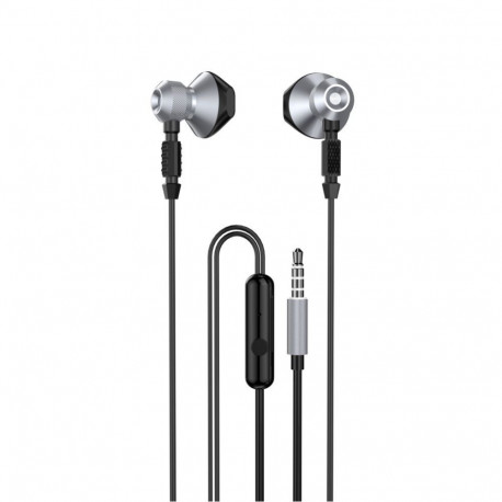 Dudao Dudao Metal Wired Earbuds 3.5mm Mini Jack Gray (X2C-Gray)