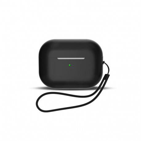 Hurtel Silicone case for AirPods 1 / AirPods 2 + wrist strap lanyard - black
