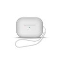 Hurtel Silicone case for AirPods 1 / AirPods 2 + wrist strap lanyard - white