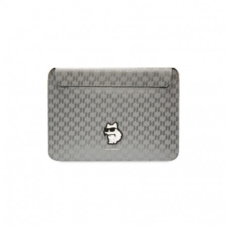 Karl Lagerfeld Karl Lagerfeld Saffiano Monogram Choupette case for a 14" laptop - silver