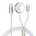 Joyroom Joyroom 2 in 1 Lightning cable and inductive charger for Apple Watch 1.5m white (S-IW012)