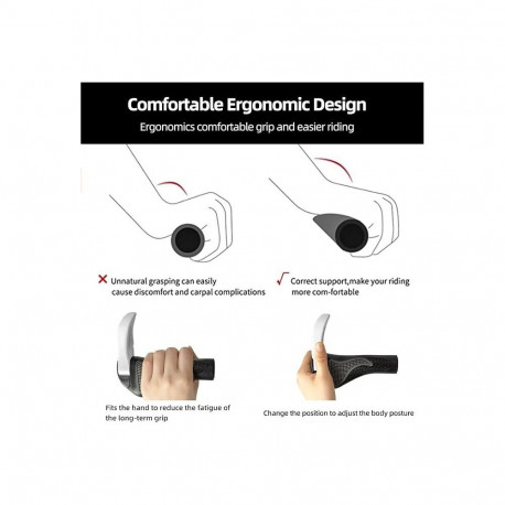 Rockbros Rockbros BT1007W Bicycle Holder Set with Horns - White