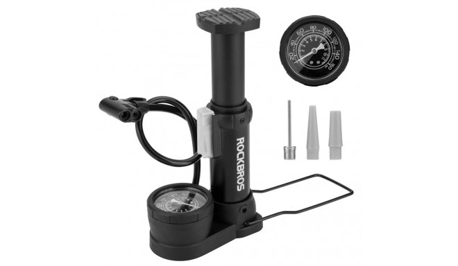 Rockbros Rockbros 42610002001 floor bicycle pump with pressure gauge - black