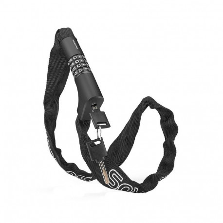 Rockbros Rockbros 3230002001 bicycle lock with combination and key - black