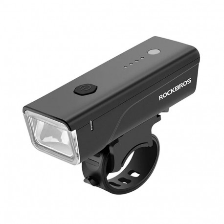 Rockbros Rockbros 24510003001 Front Bike Light 260 lm + USB-C - USB-A Cable - Black