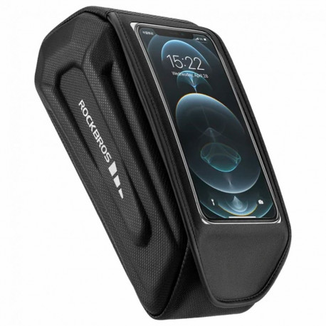 Rockbros Rockbros 30120064001 waterproof frame bicycle bag with phone cover - black