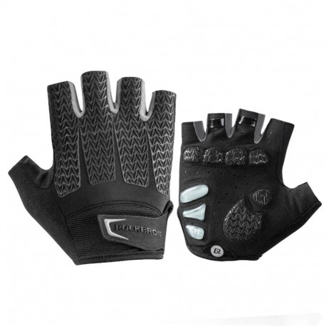 Rockbros Rockbros S169BGR L cycling gloves with gel inserts - gray