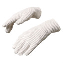Hurtel Braided telephone gloves with cutouts for fingers - beige