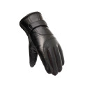 Hurtel Men's insulated PU leather phone gloves - black Hurtel Men's insulated PU leather phone gloves - black
