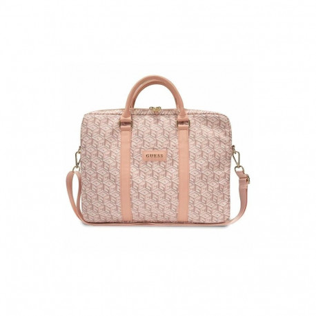 Guess Guess GCube Stripes bag for a 16" laptop - pink