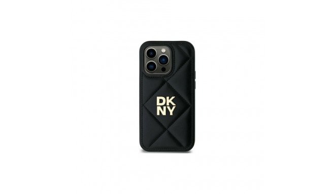 DKNY DKNY Quilted Stack Logo iPhone 14 Case - Black