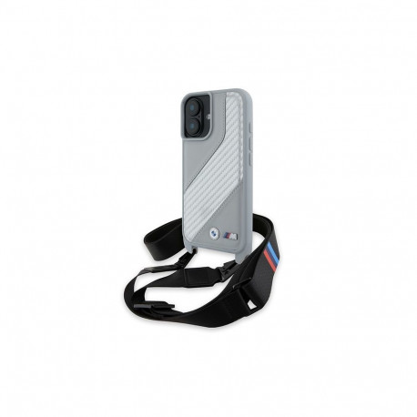 BMW BMW M Edition Carbon Stripe & Strap iPhone 16 Case - Gray